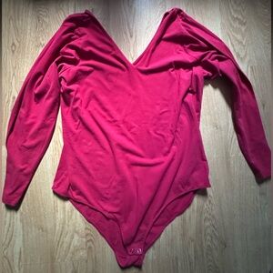 Torrid Vibrant Red Long Sleeve Bodysuit Size 4